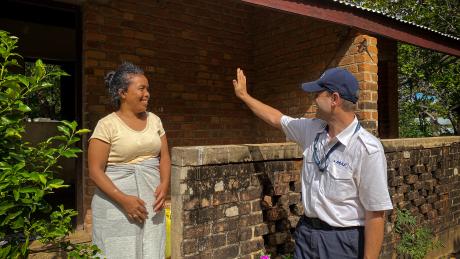 MAF pilot Patrick Keller and a patient