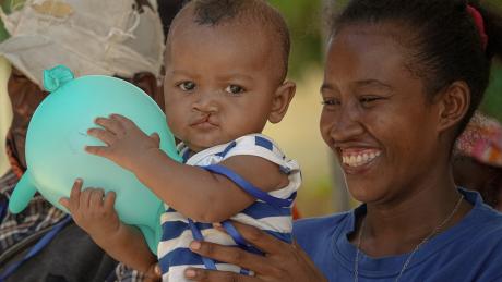 Delphine with her son Osman