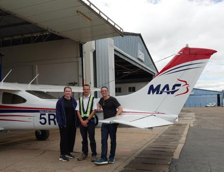 Rutger Bakker MAF Pilot with Mercy Ships crew