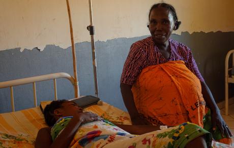 Jeanne and her granddaughter after surgery