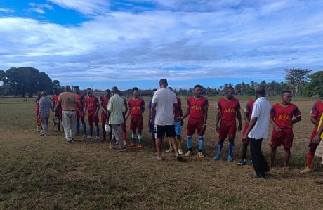 Soccer player in Tambohorano before the game
